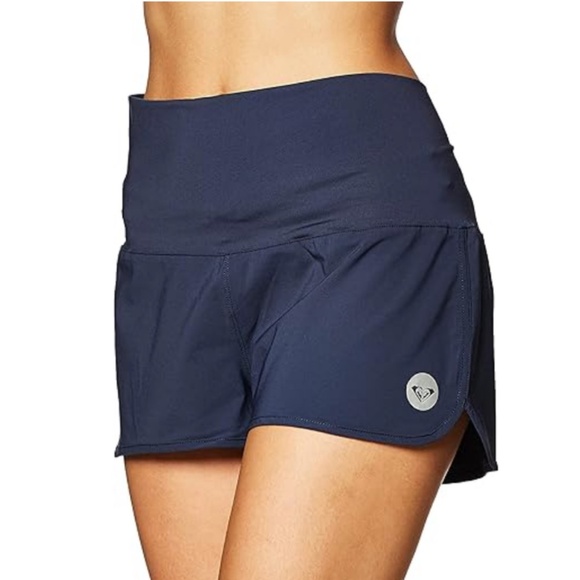 Roxy Black Athletic Shorts Elastic Waist | Black | Size L - Picture 1 of 10